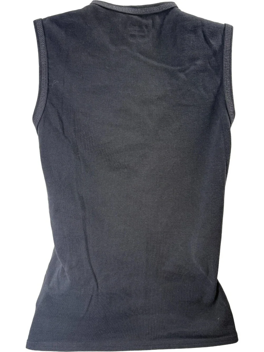 Columbia Womens Small Black Tank Top Shirt with 3 Snap Buttons V-Neck